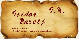 Isidor Marelj vizit kartica